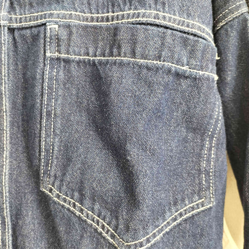 ザラ ZARA クロップド丈 カバーオール デニムジャケット レディース import:L