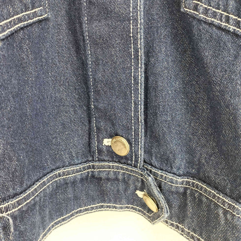 ザラ ZARA クロップド丈 カバーオール デニムジャケット レディース import:L