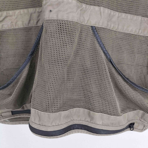 カベラス Cabelas ワッペン付きレザー切替メッシュハンティングベスト メンズ 3XL