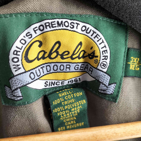 カベラス Cabelas ワッペン付きレザー切替メッシュハンティングベスト メンズ 3XL