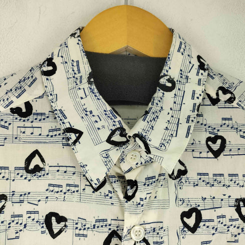 アニエスベーオム Agnes b.homme 音符ハート 総柄シャツ メンズ 40