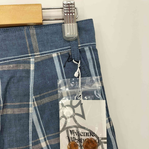 ヴィヴィアンウエストウッドマン Vivienne Westwood MAN コットンリネン 変形チェックサルエルパンツ メンズ 48