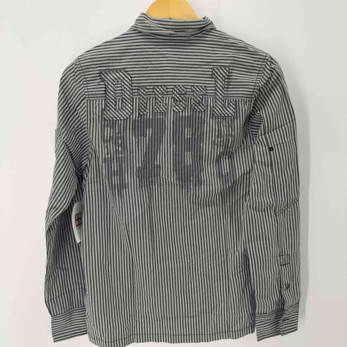 ディーゼル DIESEL バックロゴ ストライプシャツ メンズ import:XL