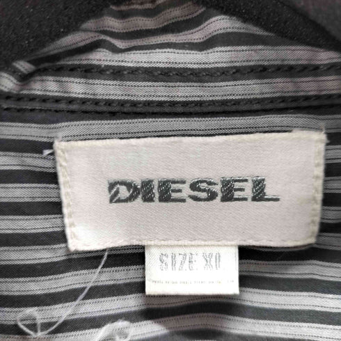 ディーゼル DIESEL バックロゴ ストライプシャツ メンズ import:XL
