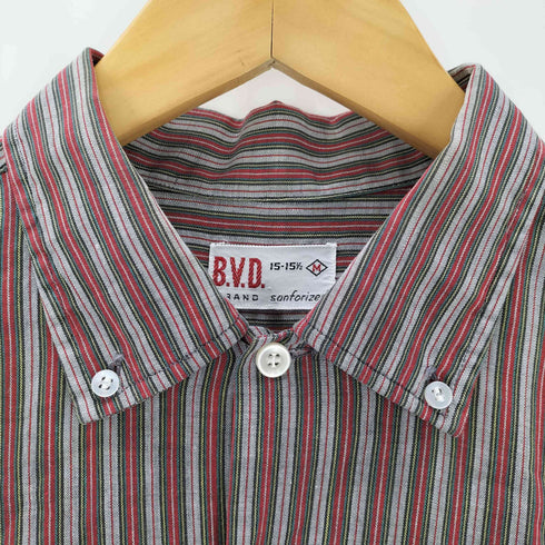 B.V.D sanforized ロングスリーブシャツ メンズ import:M