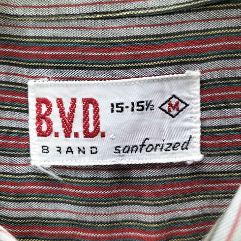 B.V.D sanforized ロングスリーブシャツ メンズ import:M