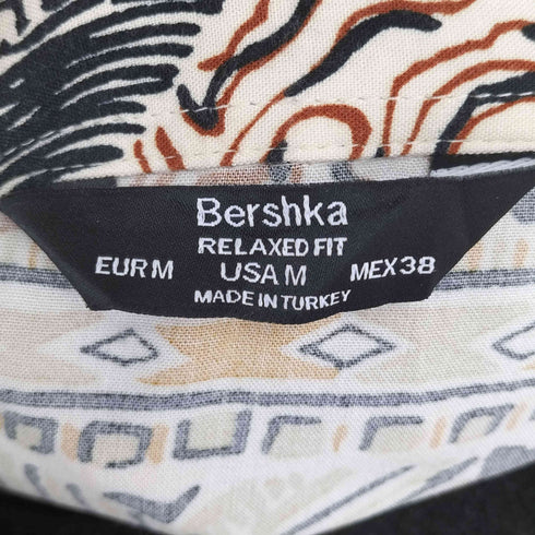 ベルシュカ BERSHKA 総柄 S/S レーヨンアロハシャツ メンズ import:M