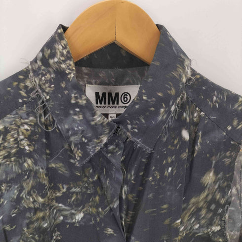 エムエムシックスメゾンマルジェラ MM6 Maison Margiela 切りっぱなし ノースリーブシャツ 総柄 レディース FREE