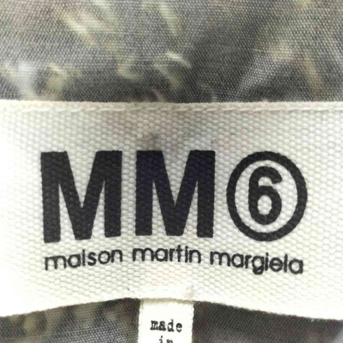 エムエムシックスメゾンマルジェラ MM6 Maison Margiela 切りっぱなし ノースリーブシャツ 総柄 レディース FREE