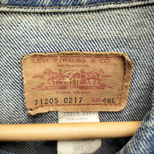 リーバイス Levis 70S USA製 71205 ボタン裏I 刻印 スモールe デニムトラッカージャケット メンズ 46L