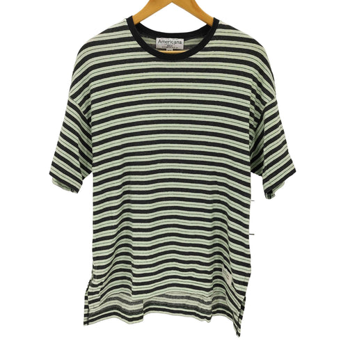 アメリカーナ Americana サイドジップ ボーダーTシャツ レディース FREE