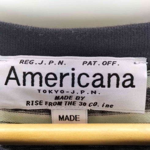 アメリカーナ Americana サイドジップ ボーダーTシャツ レディース FREE