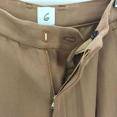 ロクビューティーアンドユースユナイテッドアローズ 6 BEAUTY & YOUTH UNITED ARROWS ACETATE TWILL TUCK PANTS レディース 36