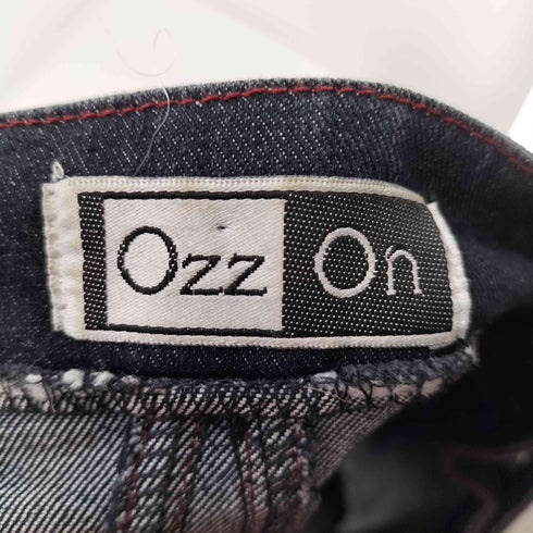 Ozz on Y2K 十字架刺繍 ブラックデニム ショートスカート レディース