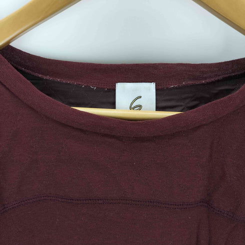 ロクビューティーアンドユースユナイテッドアローズ 6 BEAUTY & YOUTH UNITED ARROWS COTTON NYLON × QUILTED FOOT BALL T‐SHIRT レディース FREE