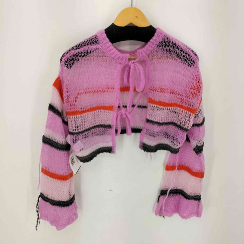 メゾンスペシャル MAISON SPECIAL 23AW Mohair Border 2way Mesh Knit/モヘアボーダー2WAYメッシュニット レディース FREE