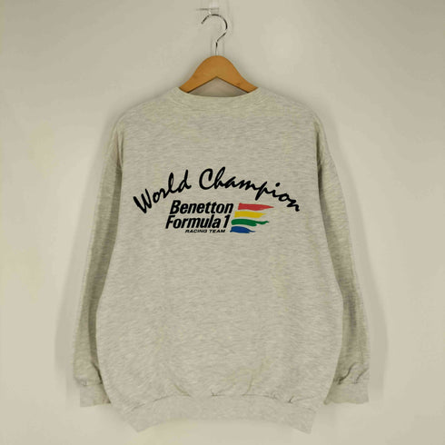 ベネトン BENETTON Formula1 レーシングプリント クルーネックスウェット メンズ import:M