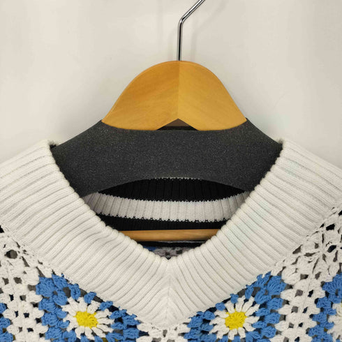 サノバチーズ SON OF THE CHEESE 23SS Flower Knit Vest メンズ JPN:M