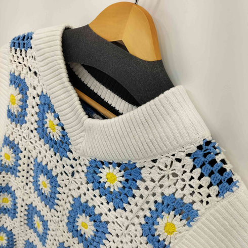 サノバチーズ SON OF THE CHEESE 23SS Flower Knit Vest メンズ JPN:M