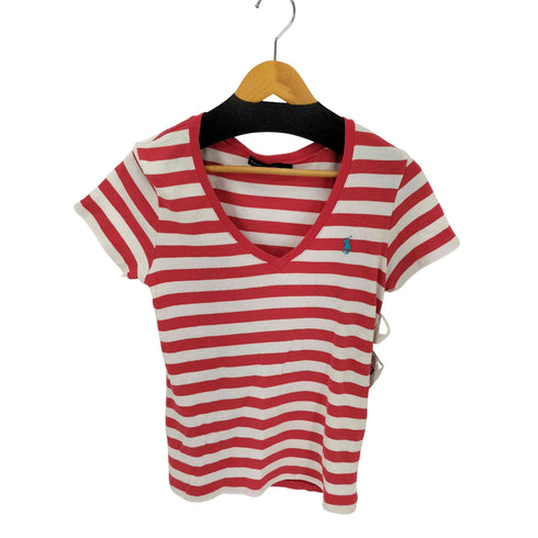 ラルフローレン RALPH LAUREN コットンVネックボーダーS/STシャツ レディース JPN:L