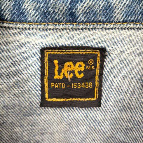 リー Lee 80-90S 黒タグ オレンジステッチ J PATD デニム ジャケットS メンズ