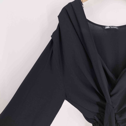 ザラ ZARA Vネック L/S ロング ワンピース レディース import:XL