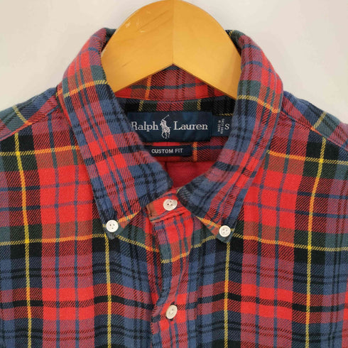 ラルフローレン RALPH LAUREN CUSTOM FIT ポニー刺繍 ボタンダウン チェックシャツ メンズ import:S