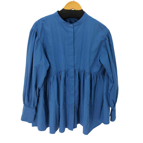 ユナイテッドアローズグリーンレーベルリラクシング UNITED ARROWS green label relaxing バンドカラーチュニックブラウス レディース