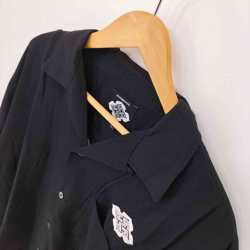 バッズプール BUDSPOOL GAKKIN BUDSPOOL 花罰家紋 CLASSIC LOGO OPEN COLLAR SHIRT メンズ JPN:L