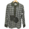 ヴィヴィアンウエストウッドマン Vivienne Westwood MAN チェック柄 ハーフボタン パッチワークロングスリーブシャツ メンズ EUR:44