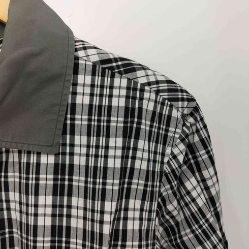 ヴィヴィアンウエストウッドマン Vivienne Westwood MAN チェック柄 ハーフボタン パッチワークロングスリーブシャツ メンズ EUR:44
