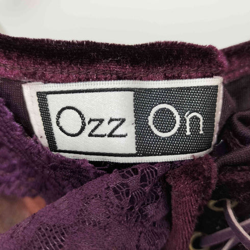 {Ozz on Y2K シアー 総柄 ネット フリル タンクトップ レディース