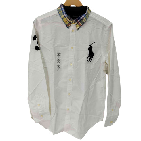 ラルフローレン RALPH LAUREN ビッグポニー刺繍 チェック襟 ロングスリーブシャツ メンズ XL