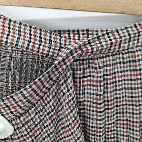 ザラ ZARA CHECKED PATCHWORK SKIRT プリーツデザインスカート レディース JPN:XS