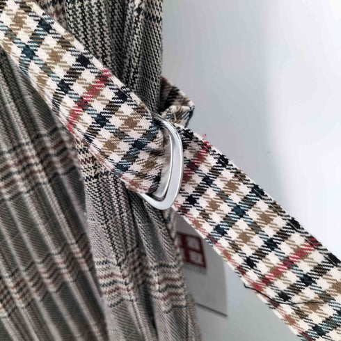 ザラ ZARA CHECKED PATCHWORK SKIRT プリーツデザインスカート レディース JPN:XS