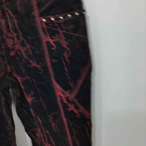 {Ozz on Y2K 総柄 コーデュロイフレア パンツ レディース