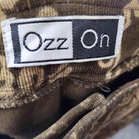 {Ozz on Y2K 総柄 コーデュロイフレア パンツ レディース