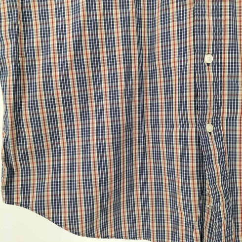 ノーティカ NAUTICA 90s TWO-PLY COTTON チェック柄 ロゴ刺繍 ボタンダウンシャツ メンズ import:XL
