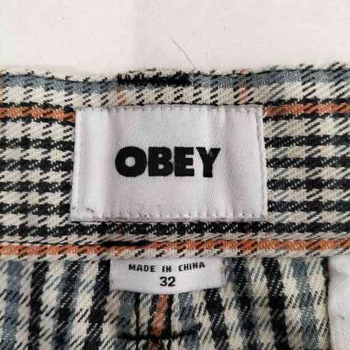オベイ OBEY ESTATE MENS PLAID PANTS メンズ 32inch