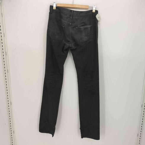 クリスチャンディオール Christian Dior 07AW エディ期 スリムフィット コーティングデニムパンツ 裾スリット カットオフ メンズ 29inch