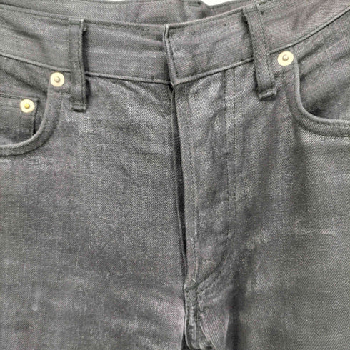 クリスチャンディオール Christian Dior 07AW エディ期 スリムフィット コーティングデニムパンツ 裾スリット カットオフ メンズ 29inch