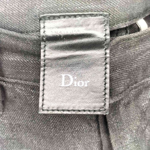 クリスチャンディオール Christian Dior 07AW エディ期 スリムフィット コーティングデニムパンツ 裾スリット カットオフ メンズ 29inch