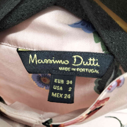 マッシモデュッティ Massimo Dutti Floral Print Dress With Button Details レディース US:0-2