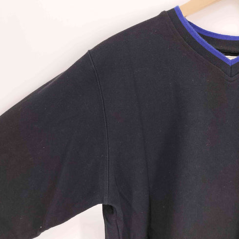 エディーバウアー Eddie Bauer FINEST QUALITY CLOTHING OUTDOOR OUTFFITTERS ロゴワッペン L/S Vネック Tシャツ メンズ import:XS
