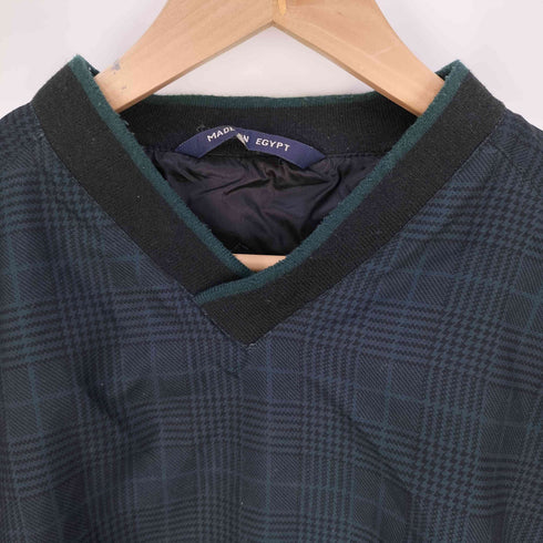WOODLAKE エジプト製 チェック柄 Vネックプルオーバー メンズ import:XL