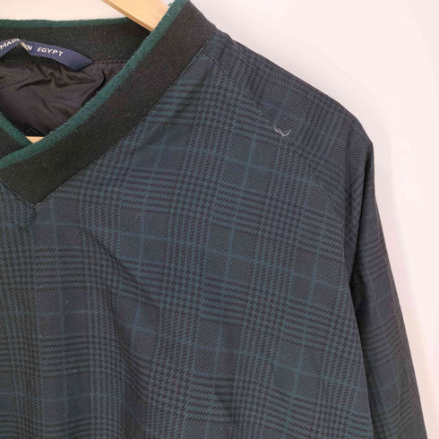 WOODLAKE エジプト製 チェック柄 Vネックプルオーバー メンズ import:XL