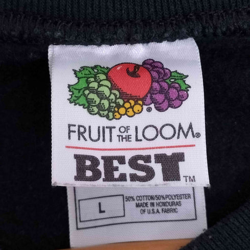 フルーツオブザルーム FRUIT OF THE LOOM 90s ホンジュラス製 無地 クルーネックスウェット メンズ import:L