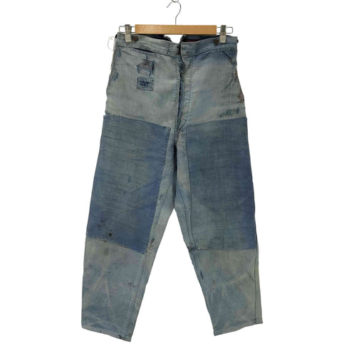 アドルフラフォン Adolphe Lafont 30s~40s フレンチワーク モールスキンパンツ 針シンチバック サスペンダーボタン メンズ