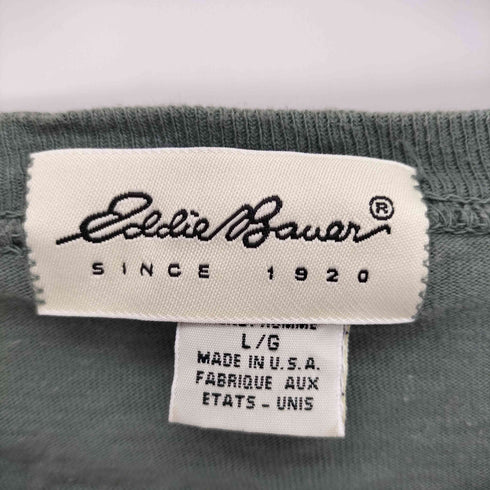 エディーバウアー Eddie Bauer 90S USA製 白タグ S/S クルーネック Tシャツ メンズ import:L