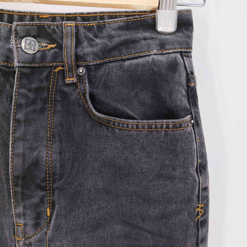 スビ KSUBI トルコ製 ダメージ加工 ブラック デニムパンツ レディース 24